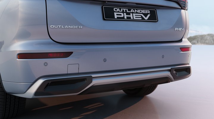 Nové Mitsubishi OUTLANDER PHEV - lemy rohov zadného nárazníka