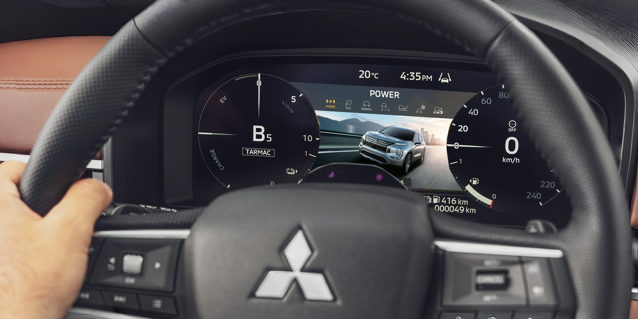 Mitsubishi Outlander PHEV 25 rokov - jazdný režim výkon